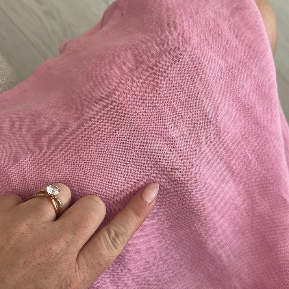 Pink Linen Jumpsuit - Picture 6 of 8